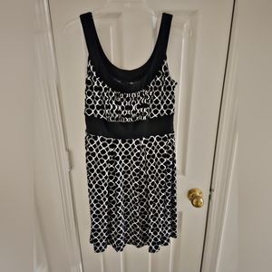 East 5th Dress Black and White